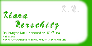 klara merschitz business card